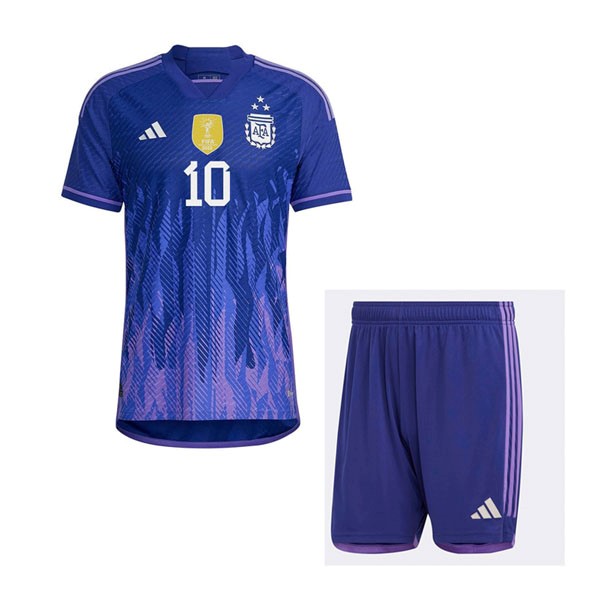 3 étoiles Maillot Argentine Exterieur Enfant MESSI 2022-23